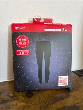 UNIQLO Women Ultra Warm Heattech Leggings Black Size XL New Japan
